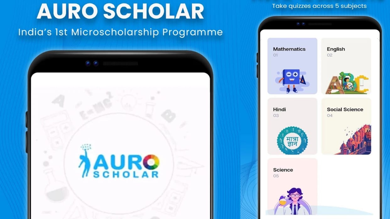AuroScholar app online quiz question answers four students now participate