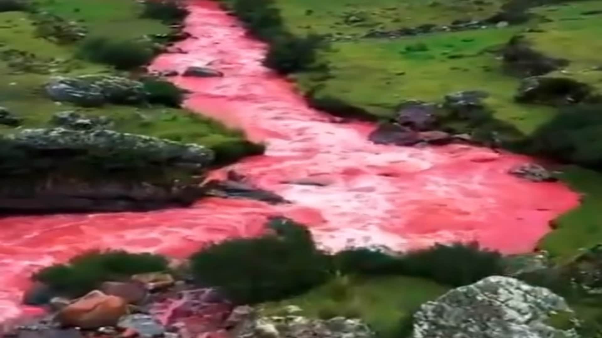 mysterious red river in peru amazes red river video goes viral on social media