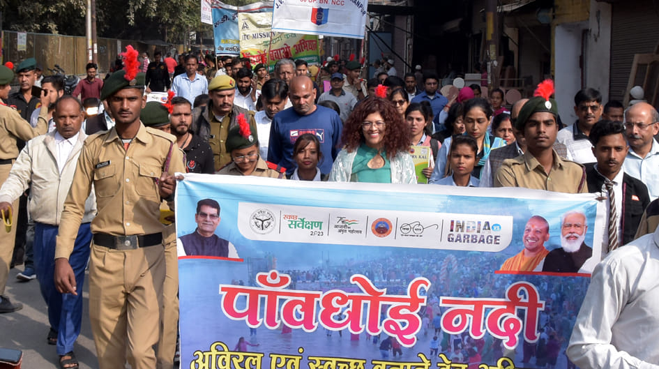 Awareness rally taken out for cleanliness of Pavdhoi river