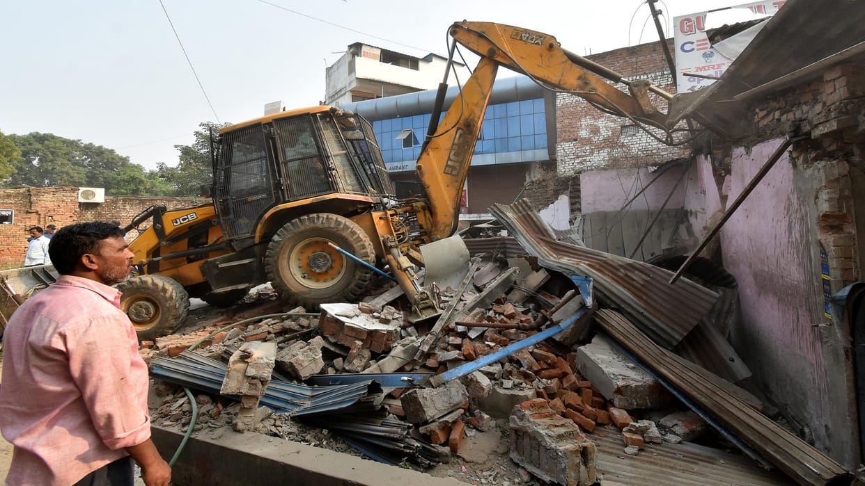 PDA demolition drive near High Court large number of forces deployed