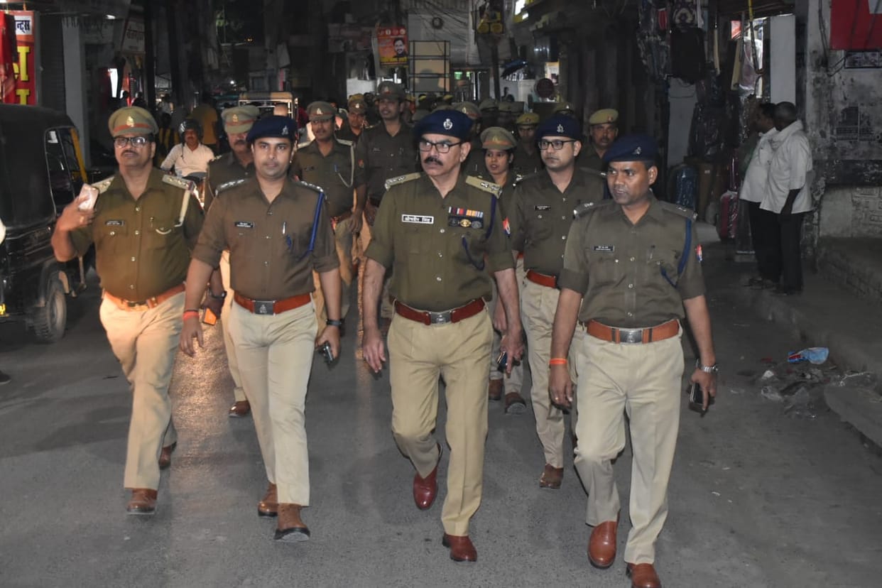 Police did route march under the leadership of new SP
