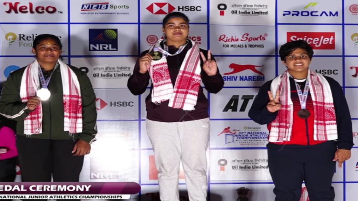 Meerut: Vidhi Choudhary has won gold medal in 37th National Junior Athletics Championship