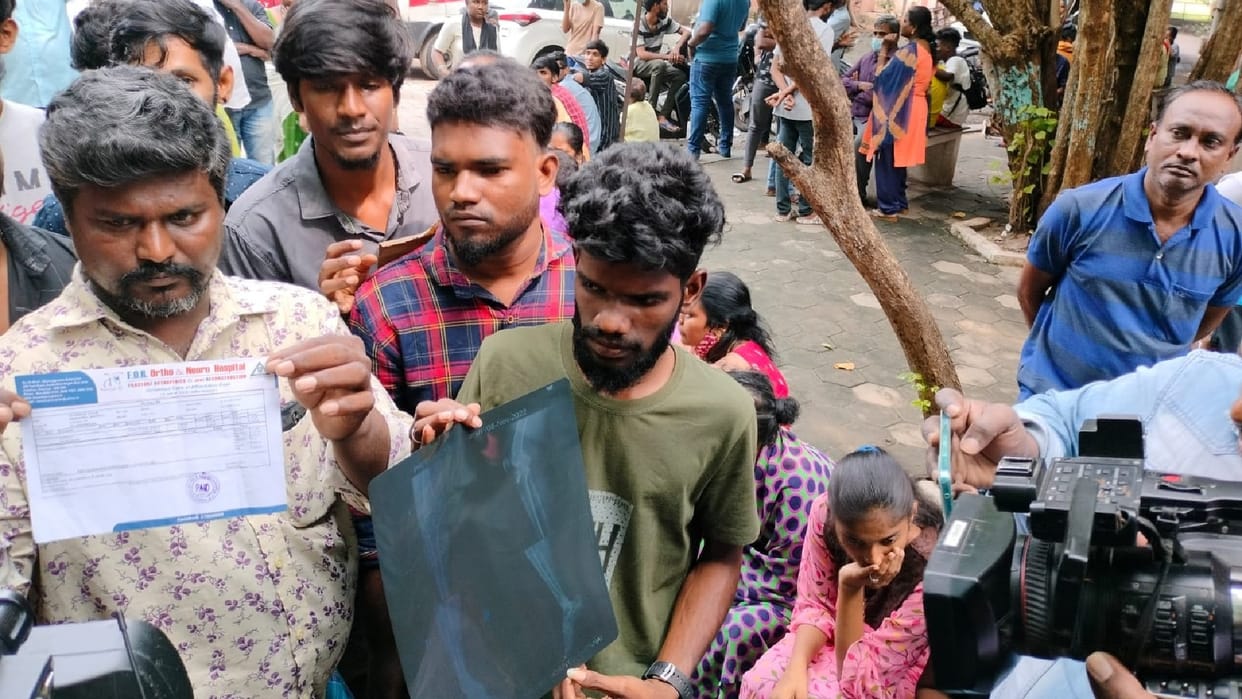 footballer Priya R allegedly died after a knee surgery due to medical negligence Family members Protest