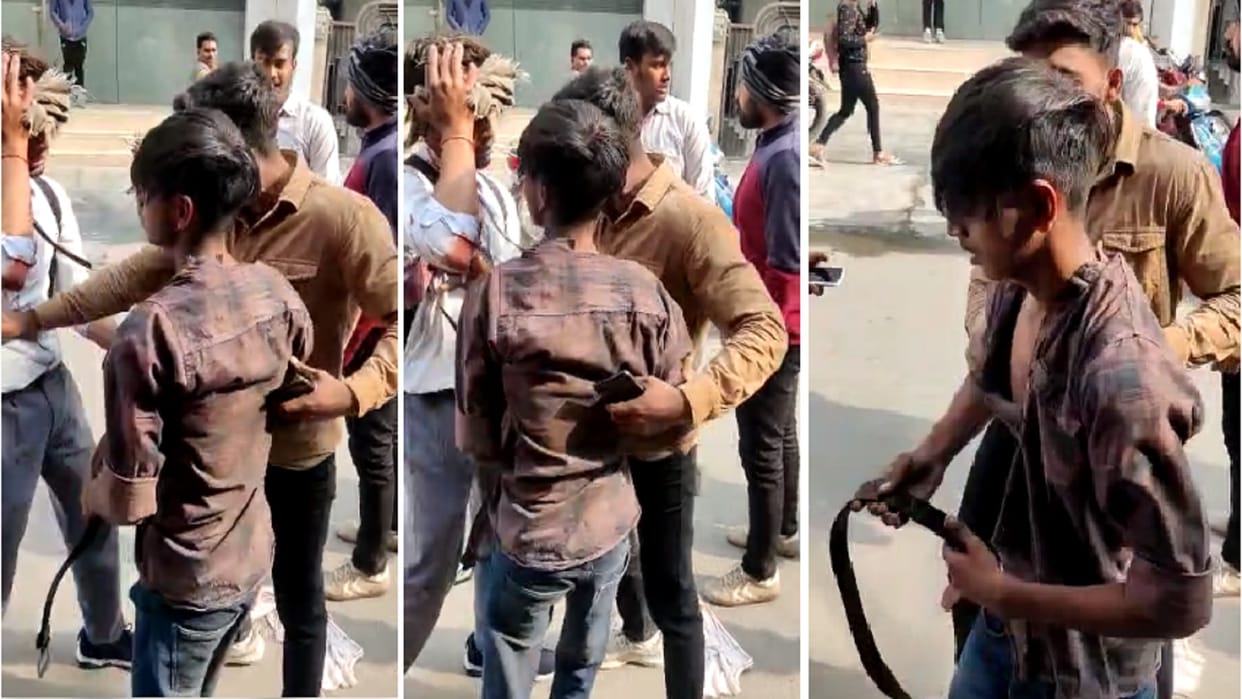 Fight between two groups of students in posh area of Saharanpur city and video viral