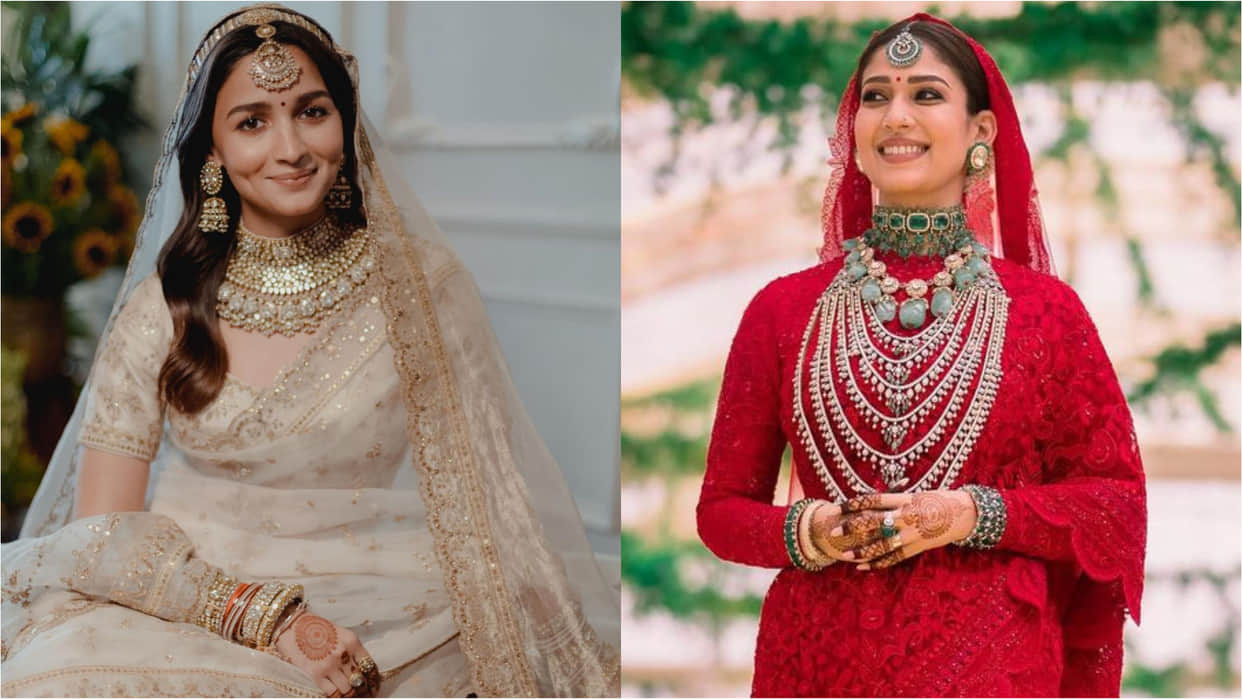alia bhatt to nayantara actress wear saree on her wedding day