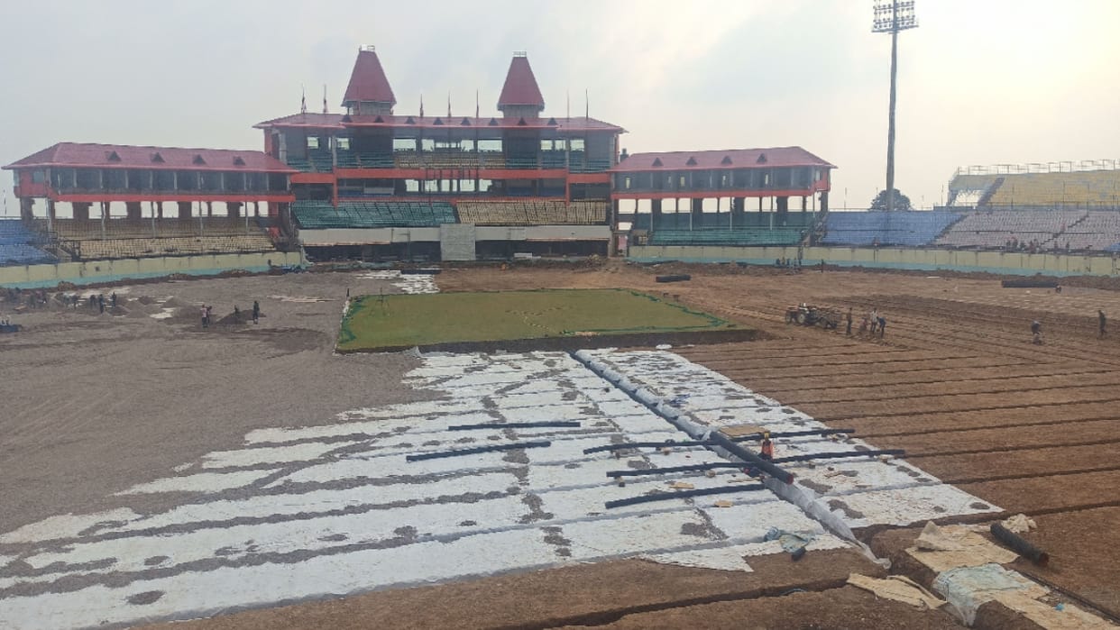 Jio synthetic sheet will be laid in the new outfield of Dharamshala Cricket Stadium