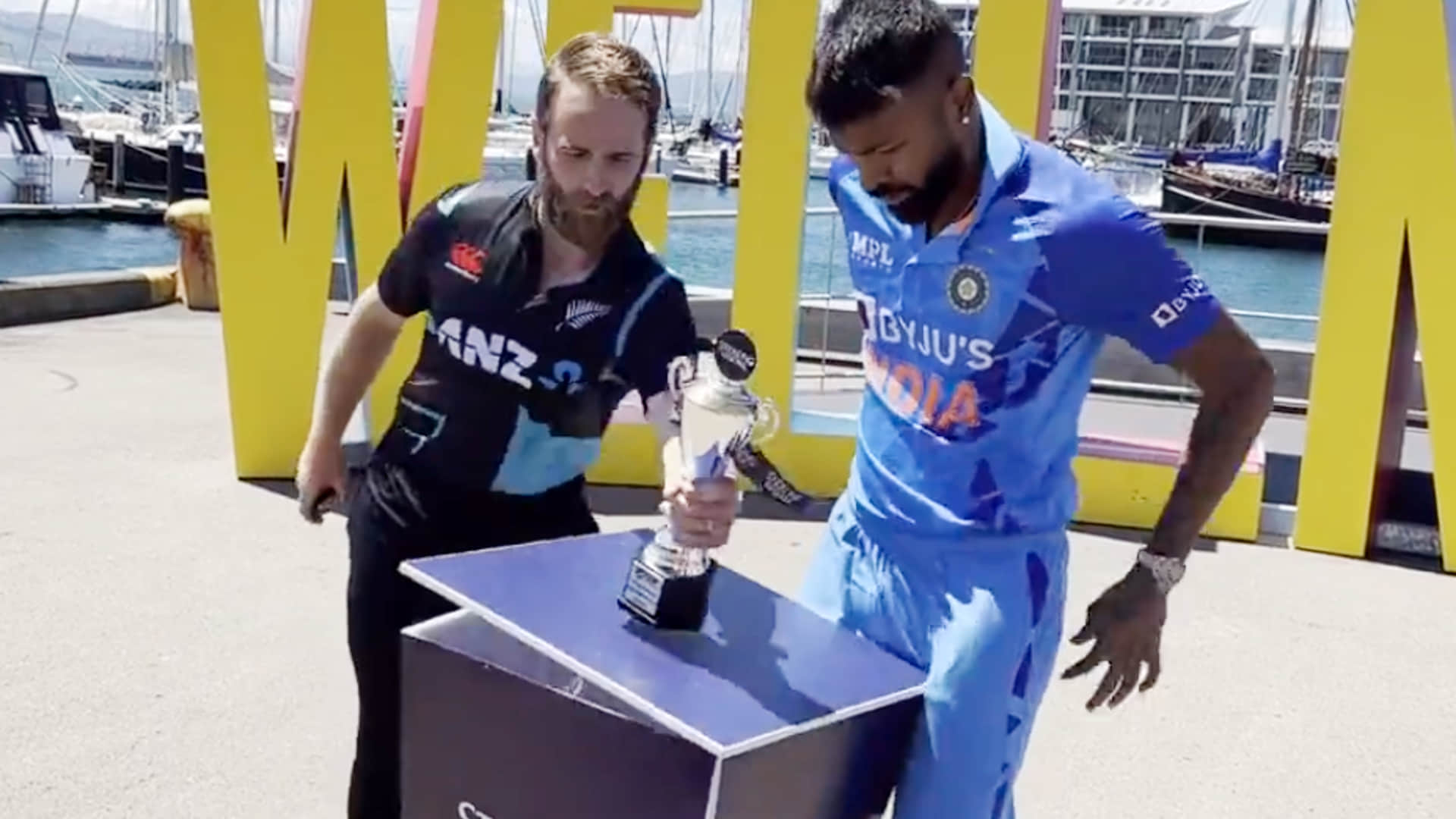 India vs New Zealand T20 Series Hardik Pandya and Kane Williamson in Rickshaw Photoshoot News in Hindi