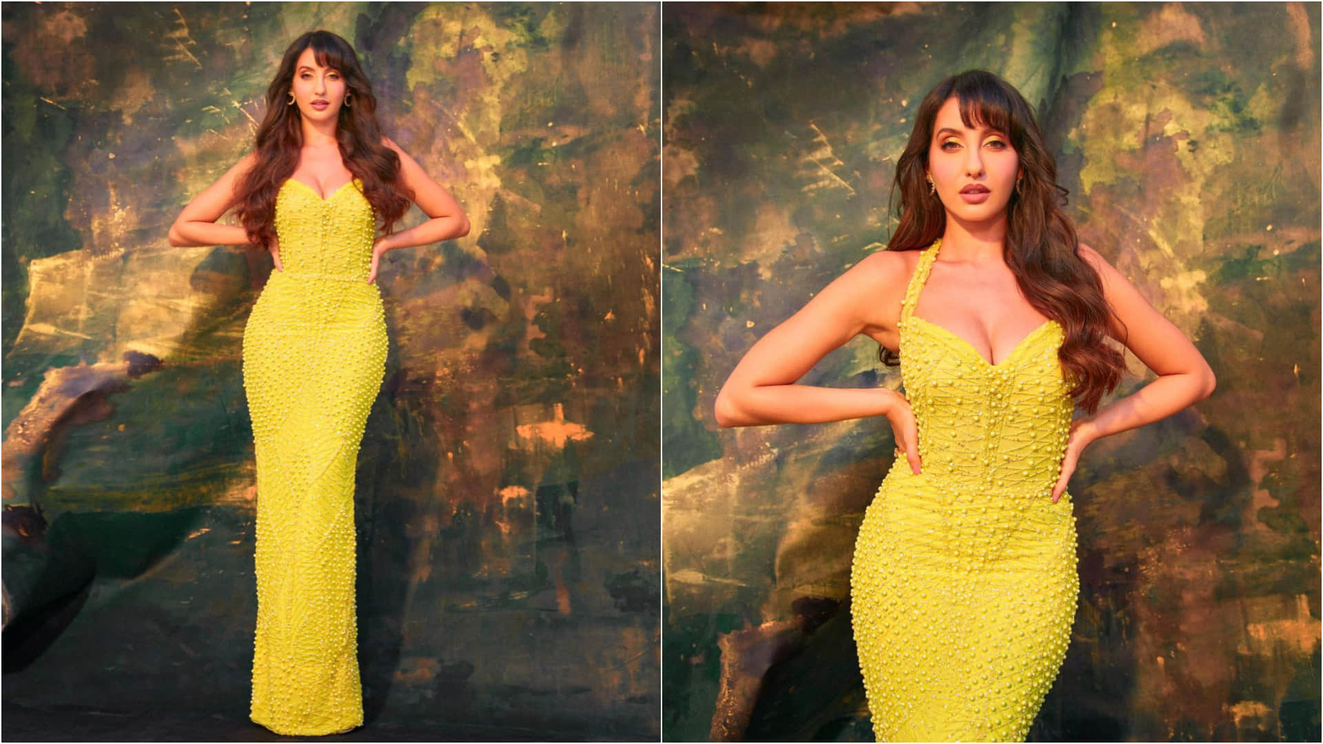 nora fatehi flaunts curve in yellow gown price shock anyone