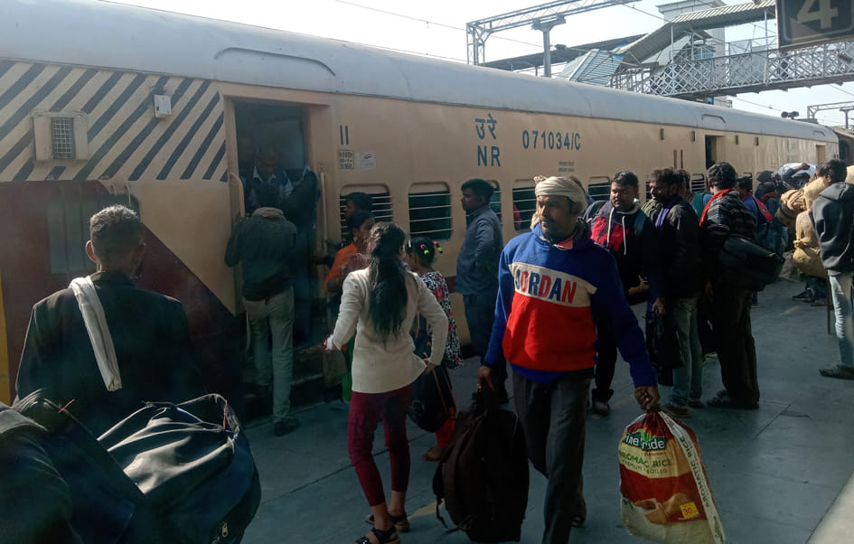 Passengers boarded the coach that came for repair remained at the station