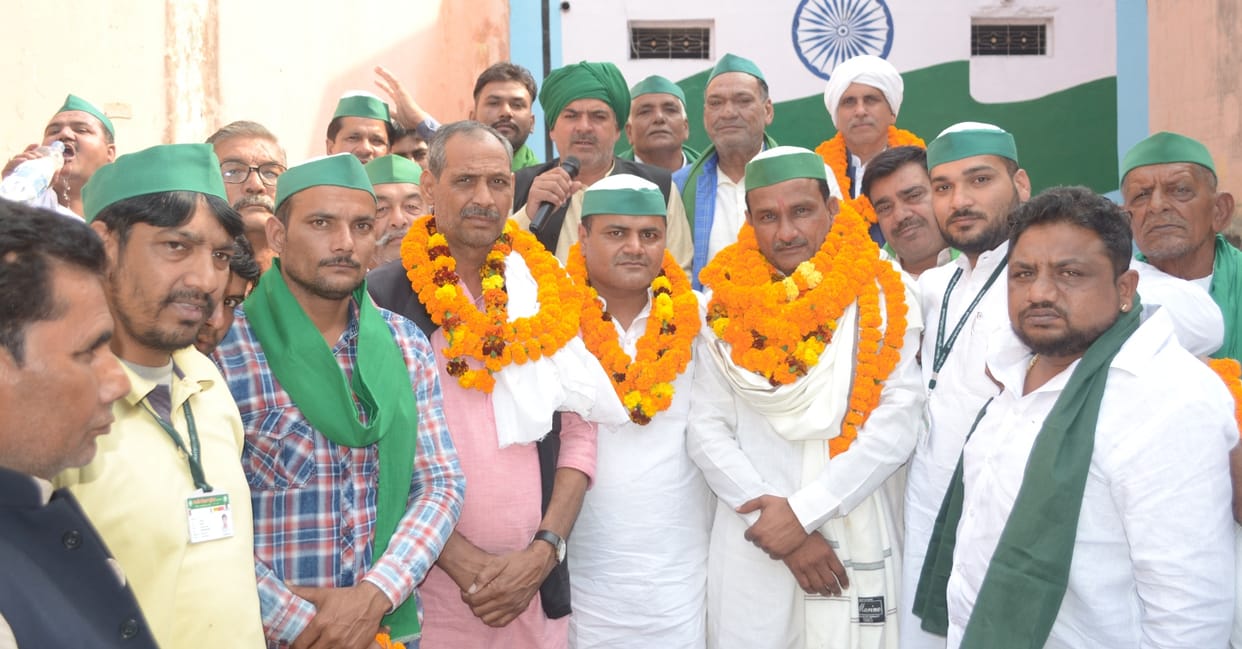 BKU workers made preparations for Lucknow tractor march
