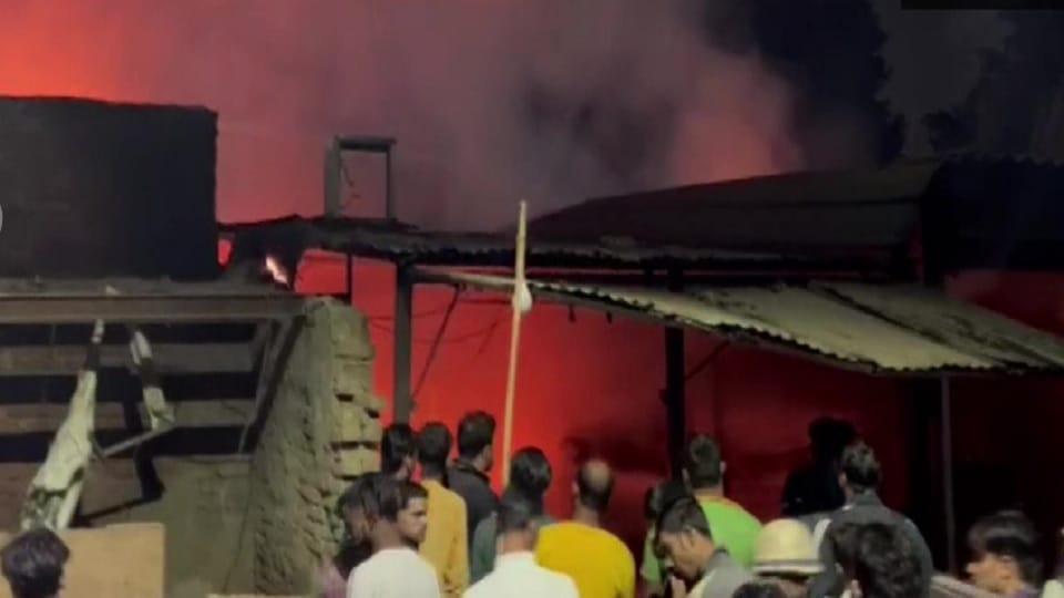 Fire in 5-6 shops in Tugalpur village, Greater Noida