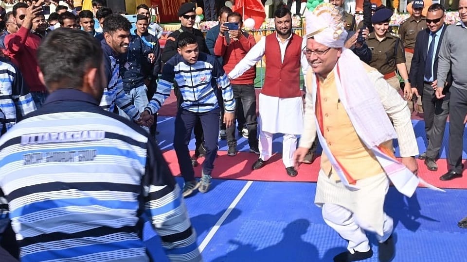48th National Junior Kabaddi Championship in Haridwar: CM Pushkar singh Dhami plays symbolic Kabaddi