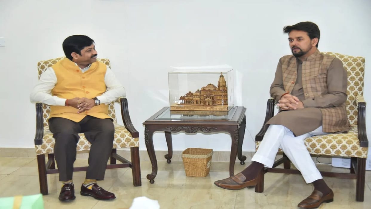 Minister Nandi meets Union Minister Anurag Thakur in Delhi