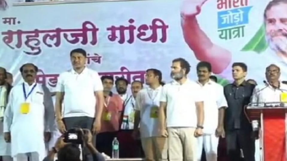 Bharat Jodo Yatra Other Song Played instead Of National Anthom Watch VIDEO