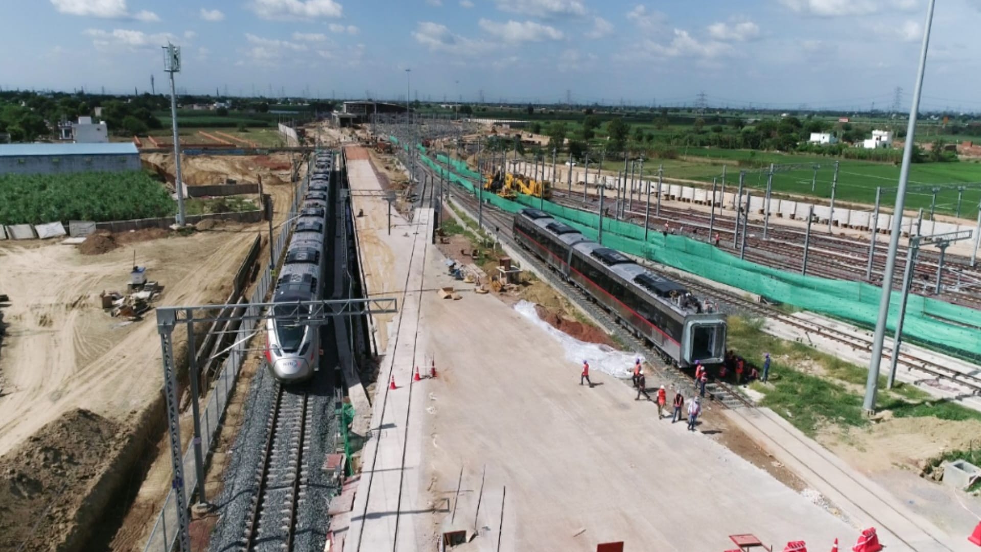 Ghaziabad Rapid Rail Preparations for trial run fast fourth trainset reached Duhai depot
