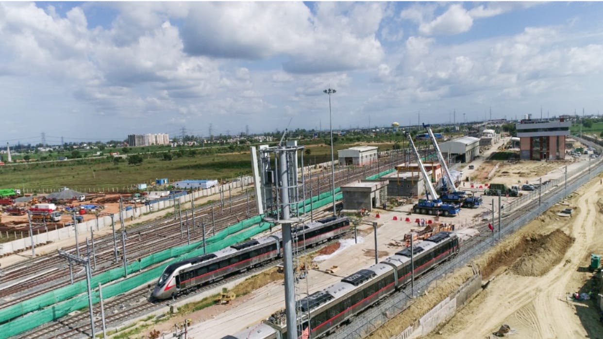 Rapid Rail will run at a speed of 180 km in main trial run train will be available at right time signal system