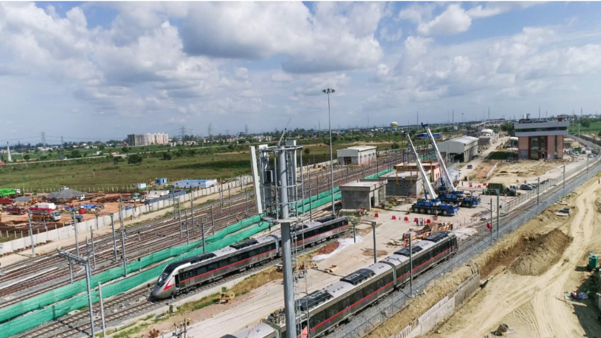 Ghaziabad Rapid Rail Preparations for trial run fast fourth trainset reached Duhai depot