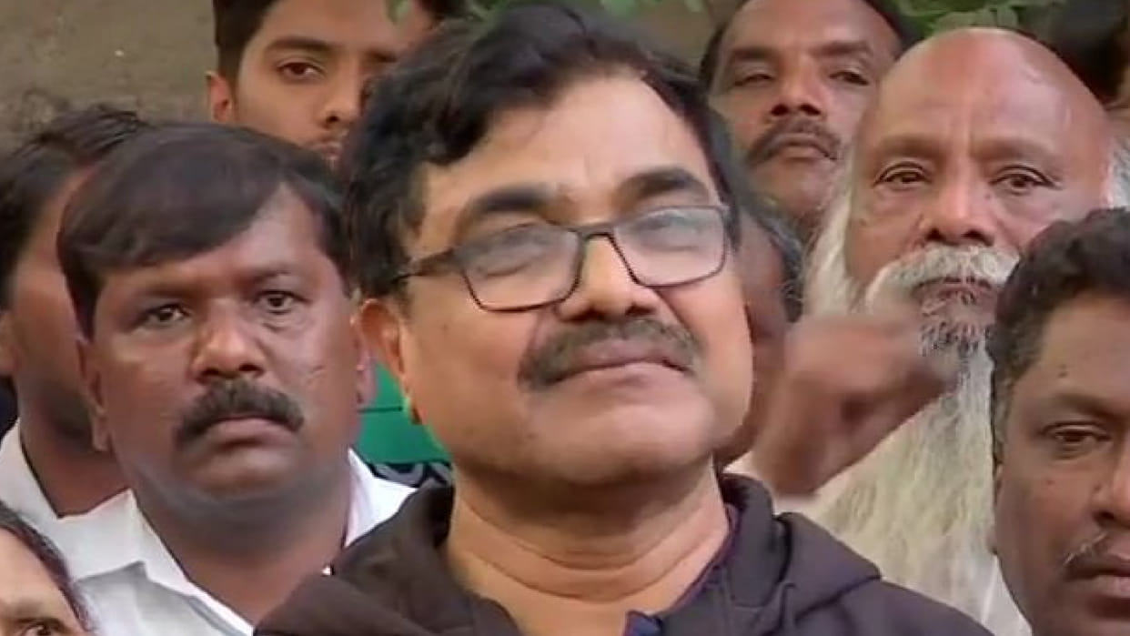Scholar-activist Anand Teltumbde walks out of Taloja prison in Navi Mumbai Officials