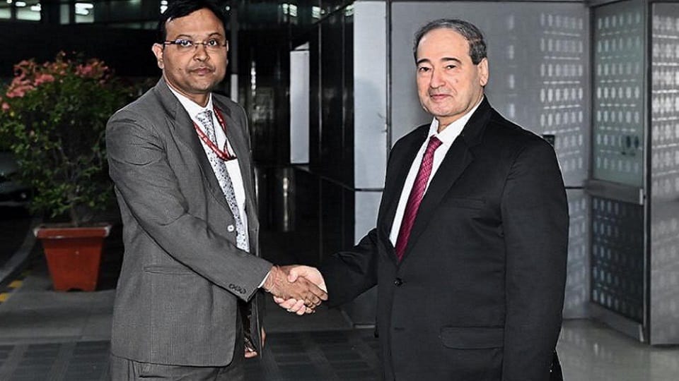 Syrian Foreign Minister Fayssal Mekdad arrives in India and will meer to s Jaishankar on Friday
