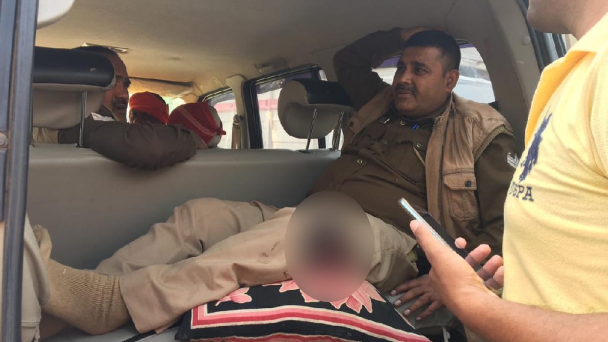 Two head constables injured after being hit by a tractor-trolley