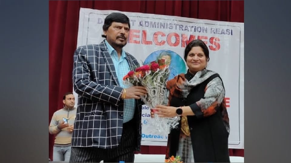 union minister Ramdas Athawale in reasi said Women getting rights to become self reliant