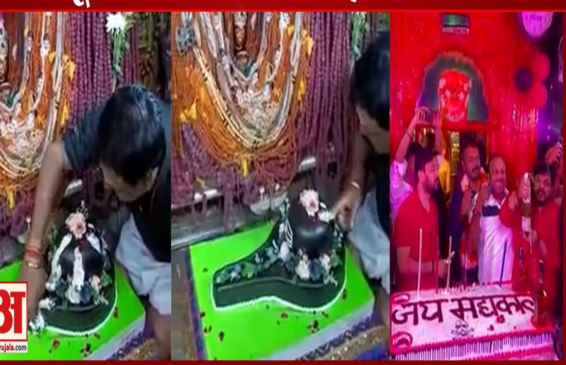 Video of cutting of Shivling shaped cake goes viral in varanasi Sanatan Bharat Sanstha demands action