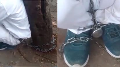 MP News: On suspicion of child theft, a young man was thrashed and tied with chains, made to do sit-ups