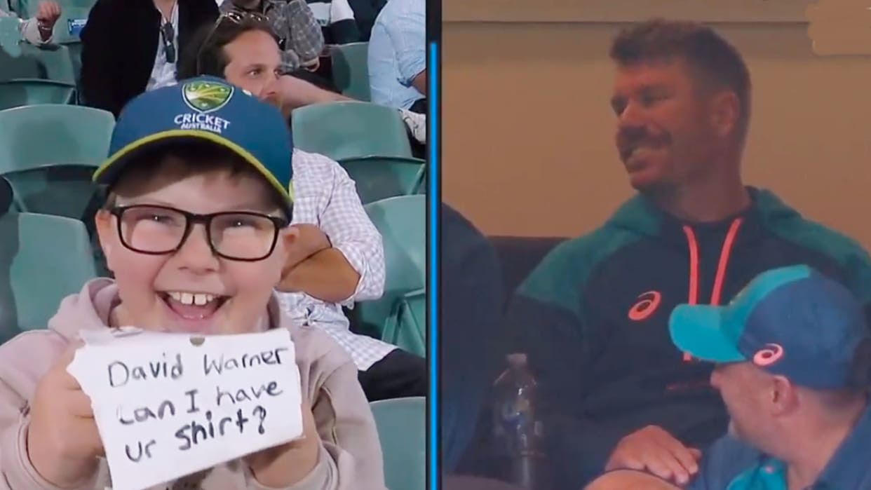 Young Fan Asks For David Warner and Marnus Labuschagne Shirt On live match During AUS vs ENG 1st ODI, Video