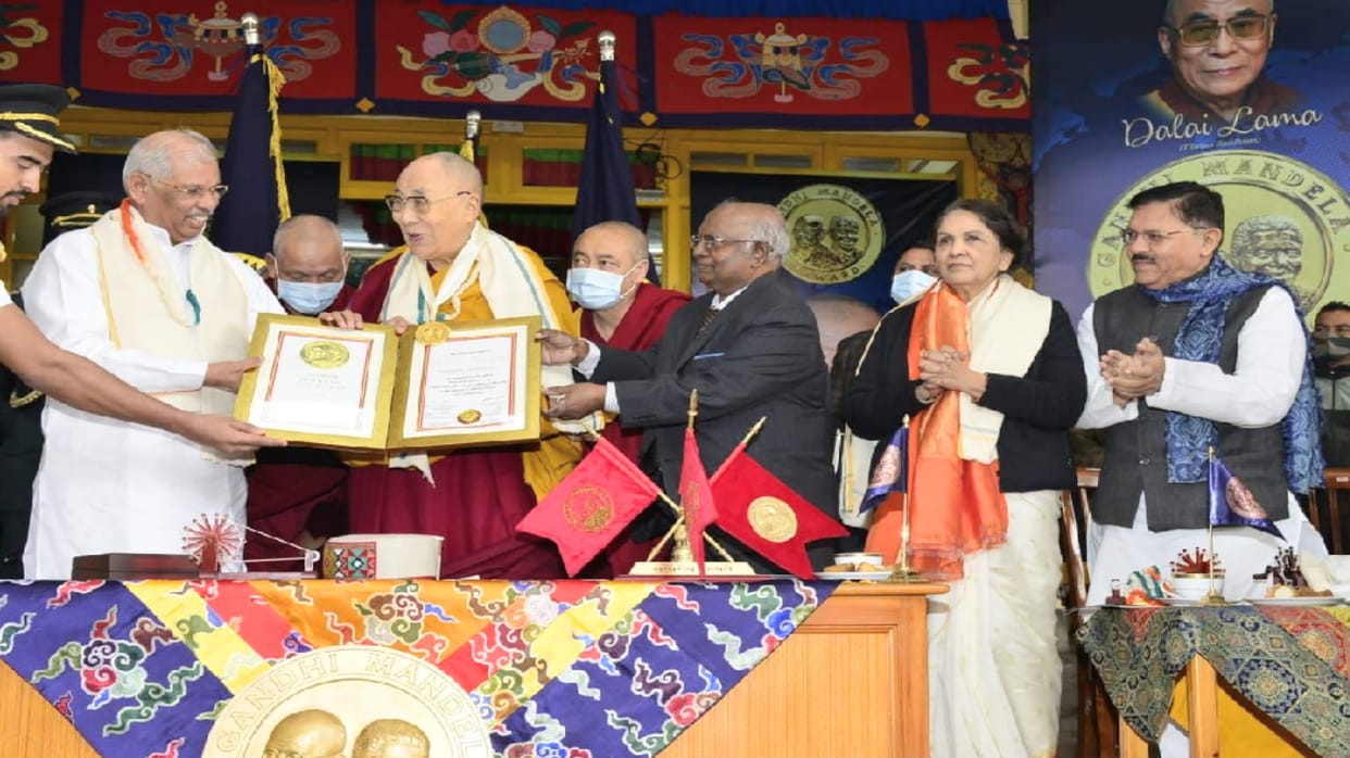 Buddhist leader Dalai Lama honored with Gandhi-Mandela Award
