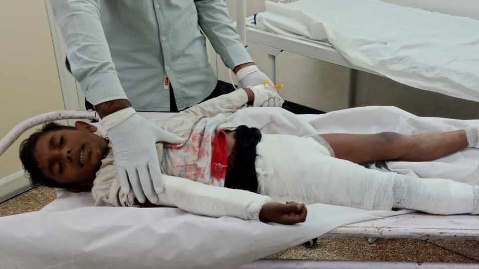 Private bus driver hit boy at Panipat bus stand