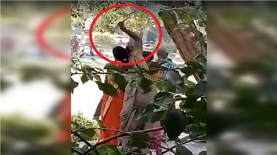 Mother and wife beat up a woman sitting with her husband in Lalitpur