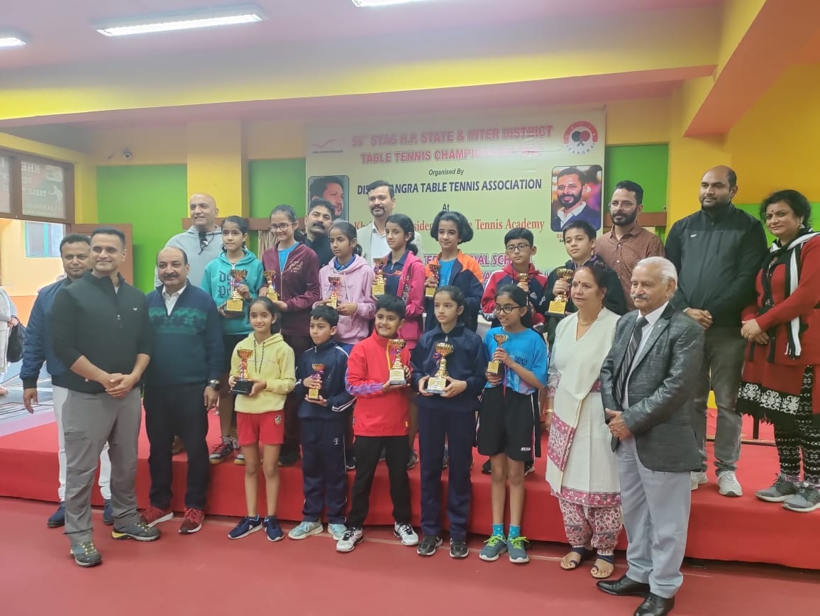 arav and harsita of sirmaur district win under -11 table tenis pratiyogita