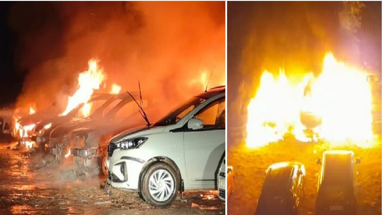 crazy man set 14 vehicles on fire in Delhi s Shakarpur
