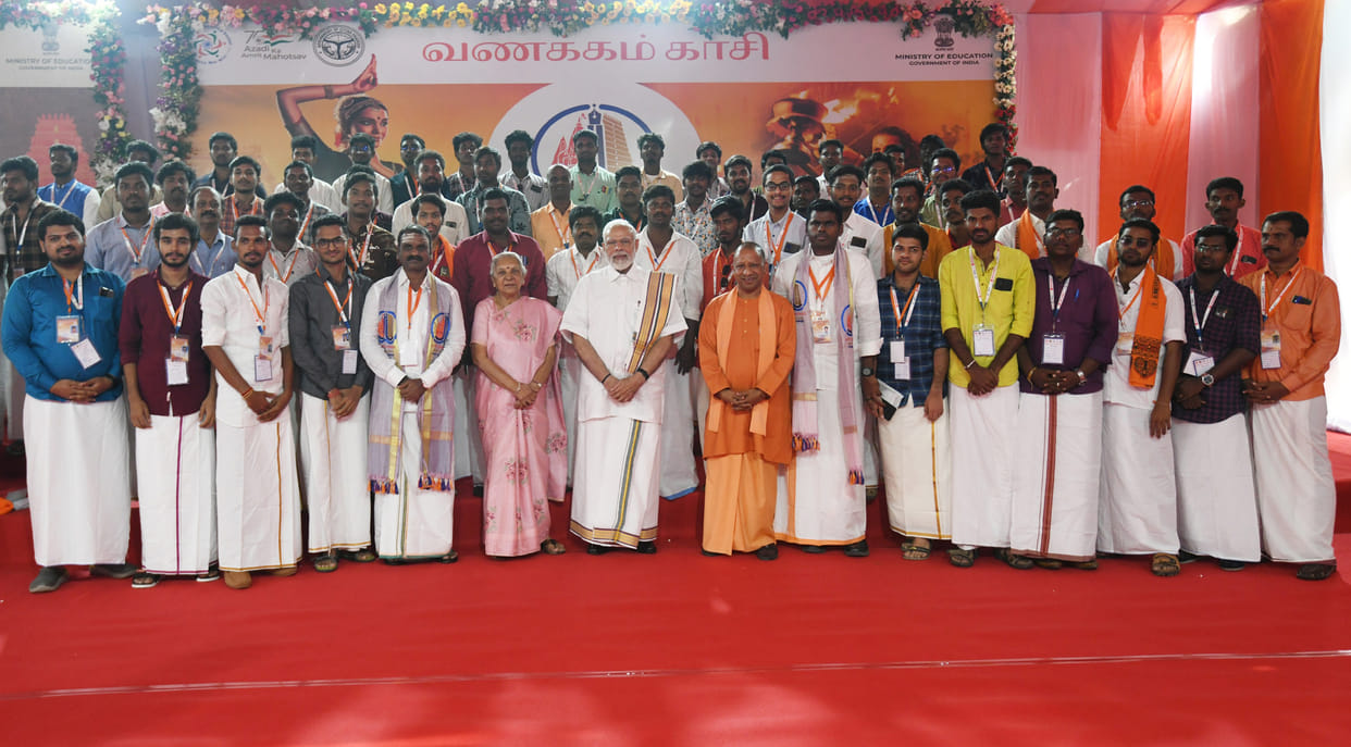 Kashi Tamil Sangam Union Minister Dr l Murugan said Abhishek is done in Rameswaram with kashi water