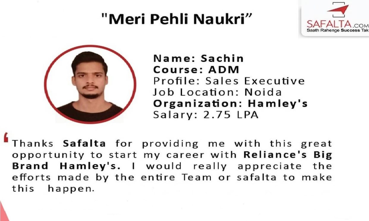 Digital Marketing: When there was rejection everywhere, then Sachin got a job in Hamley's -safalta