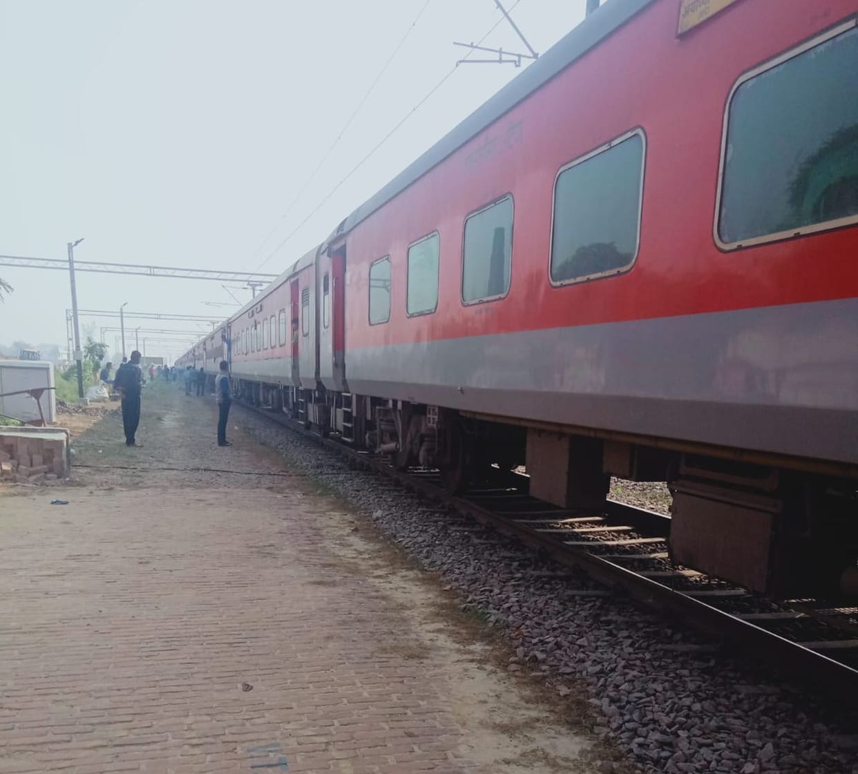Train runs with fogg device in upcoming winter