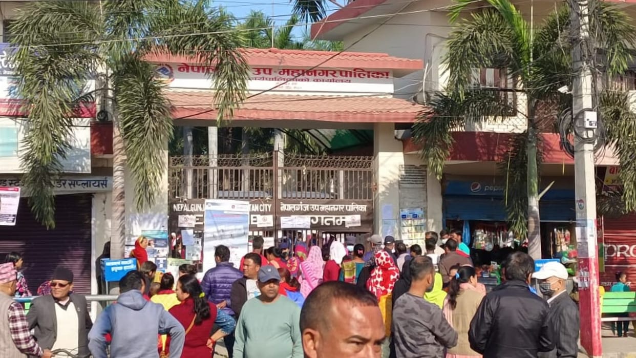 Voting in Banke in Nepalgunj.