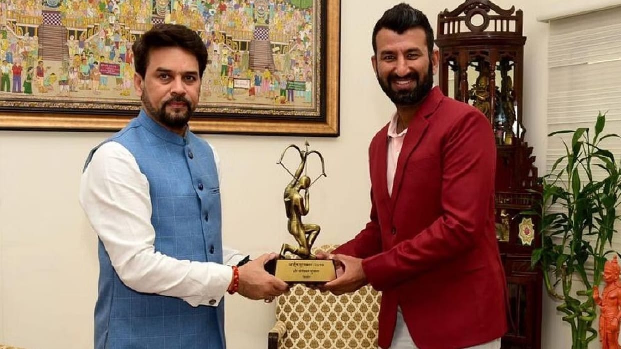 Indian Cricketer Cheteshwar Pujara received Arjuna Award after five years