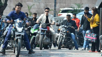 Tushar Kapoor in Lucknow to promote a film.