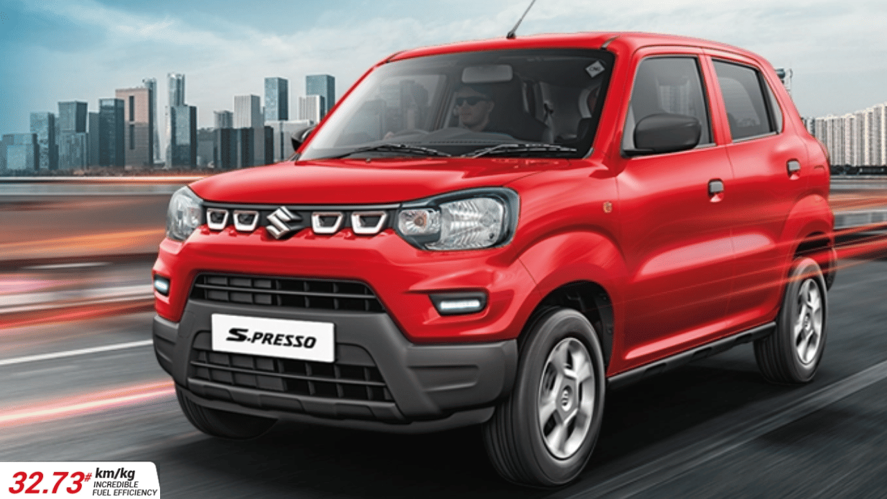 Which CNG car of Maruti gets the highest average Maruti alto celerio wagon r s presso
