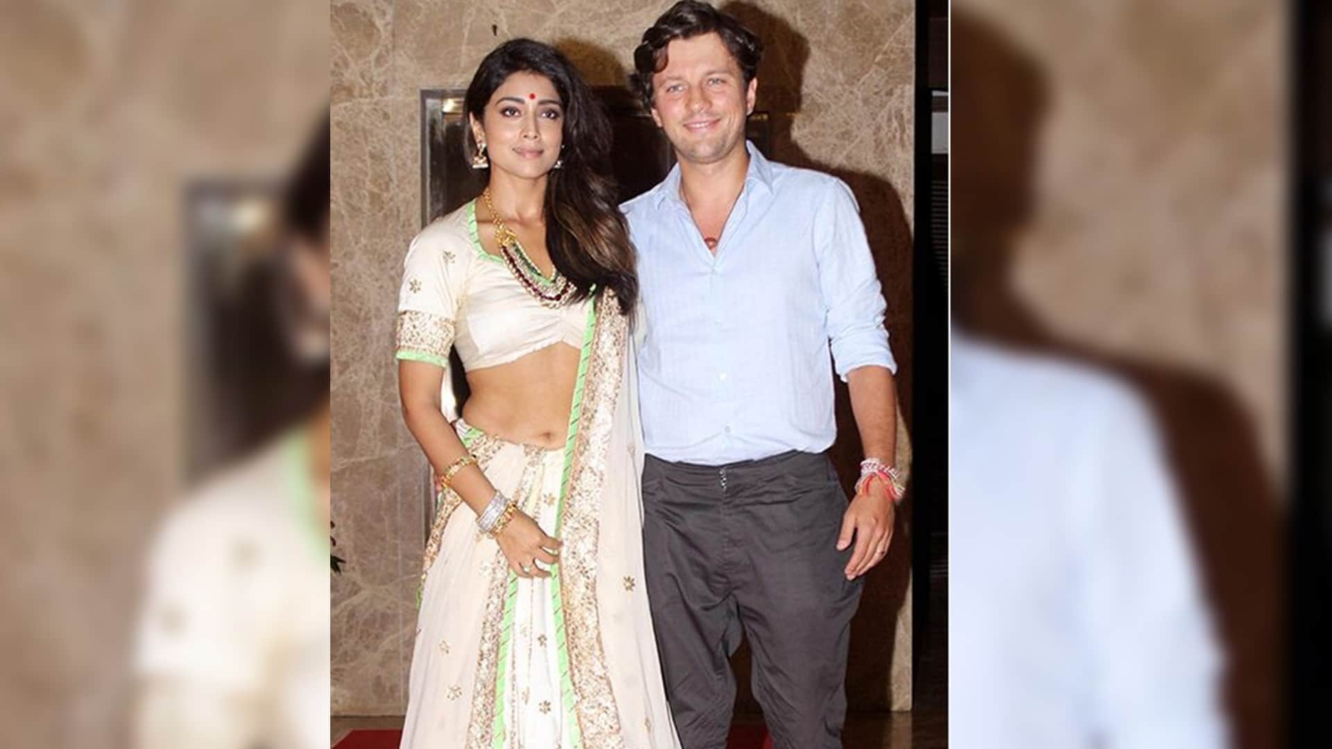 drishyam 2 actress Shriya Saran trolled for kiss her husband front of camera