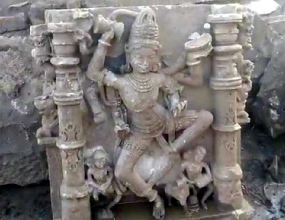 Shiva Tandava Nataraja statue found in excavation in Devbadla idols and temples found in the past in Sehore