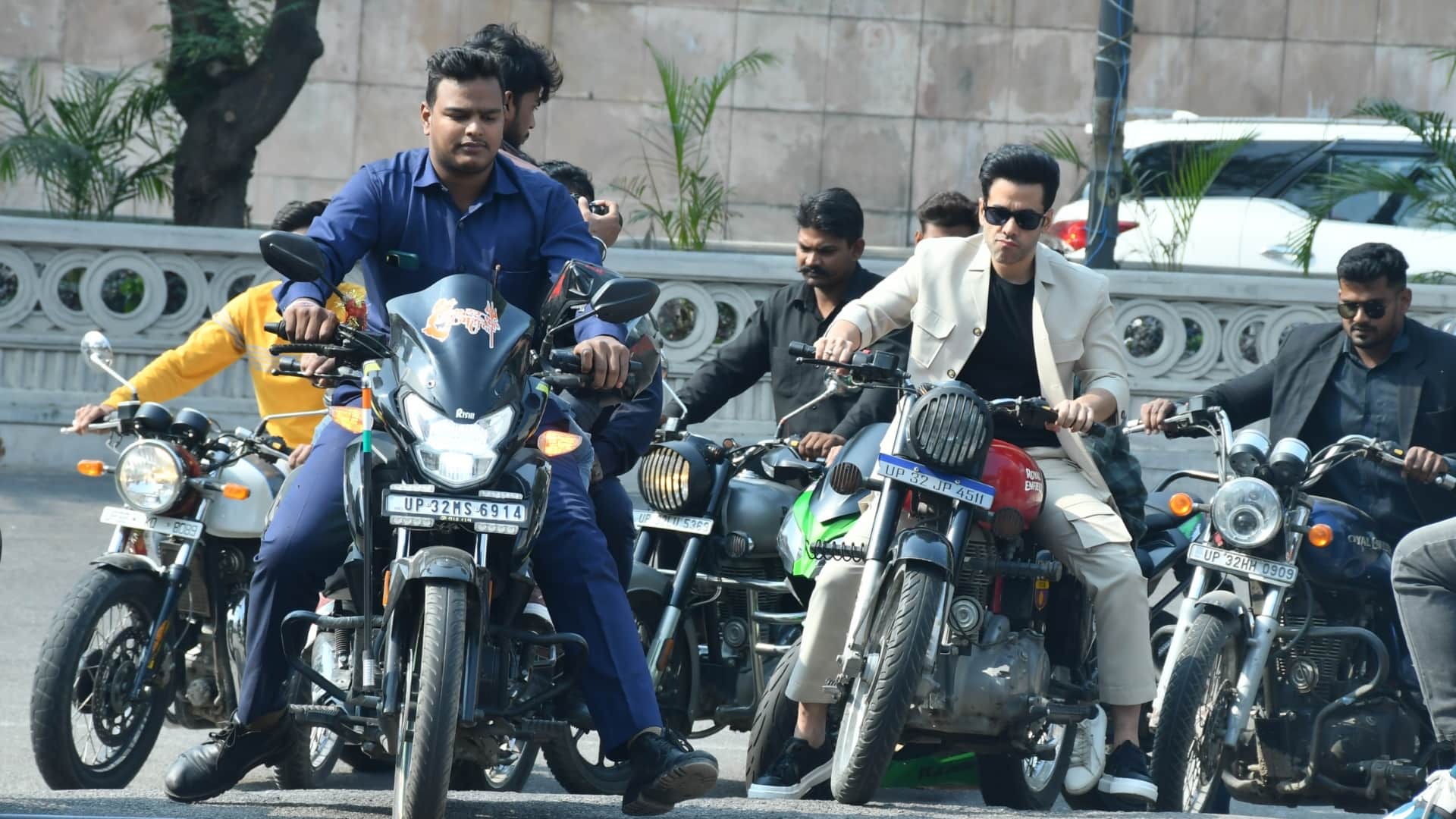 Tushar Kapoor in Lucknow to promote a film.