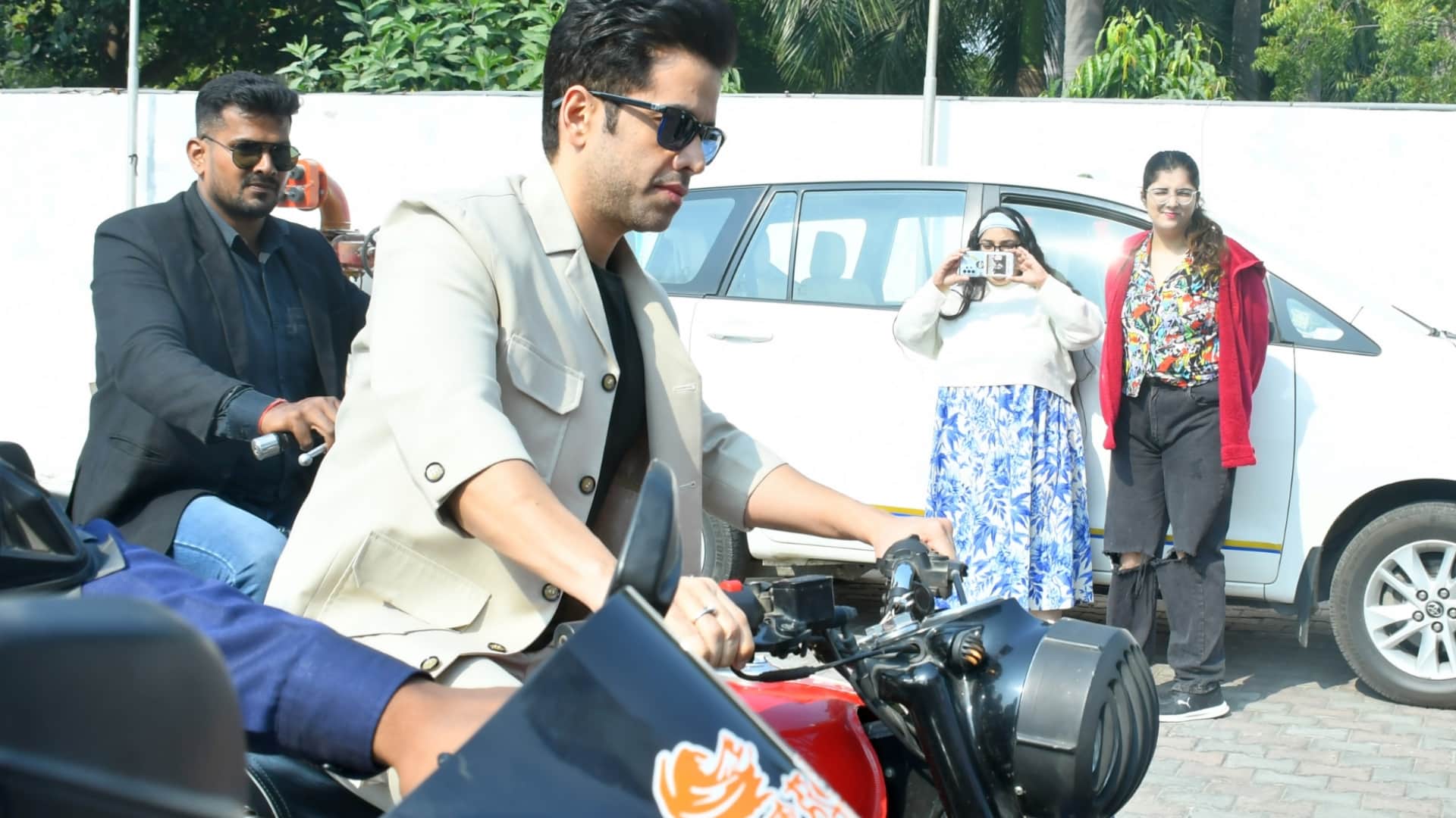 Tushar Kapoor in Lucknow to promote a film.