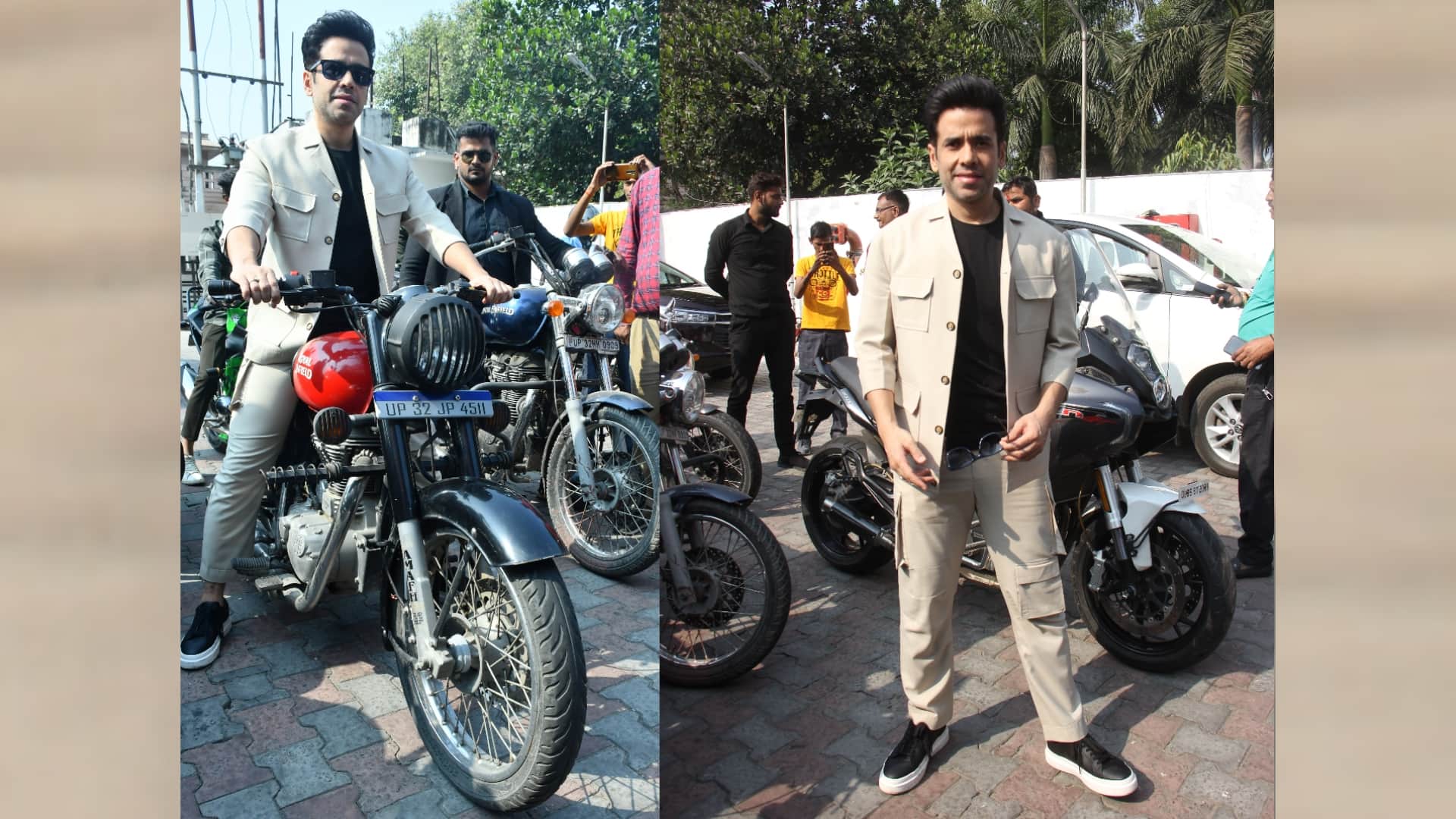 Tushar Kapoor in Lucknow to promote a film.