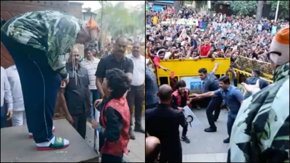 Amitabh Bachchan Fan breaks security to touch his feet actor shares pictures