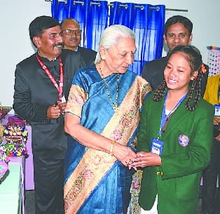 The governor was happy to see the smartness of the children of Tharu villages