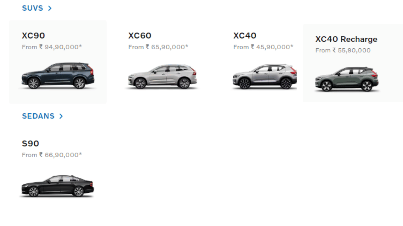 Volvo luxury sedan car S60 delisted from indian website might be discontinued