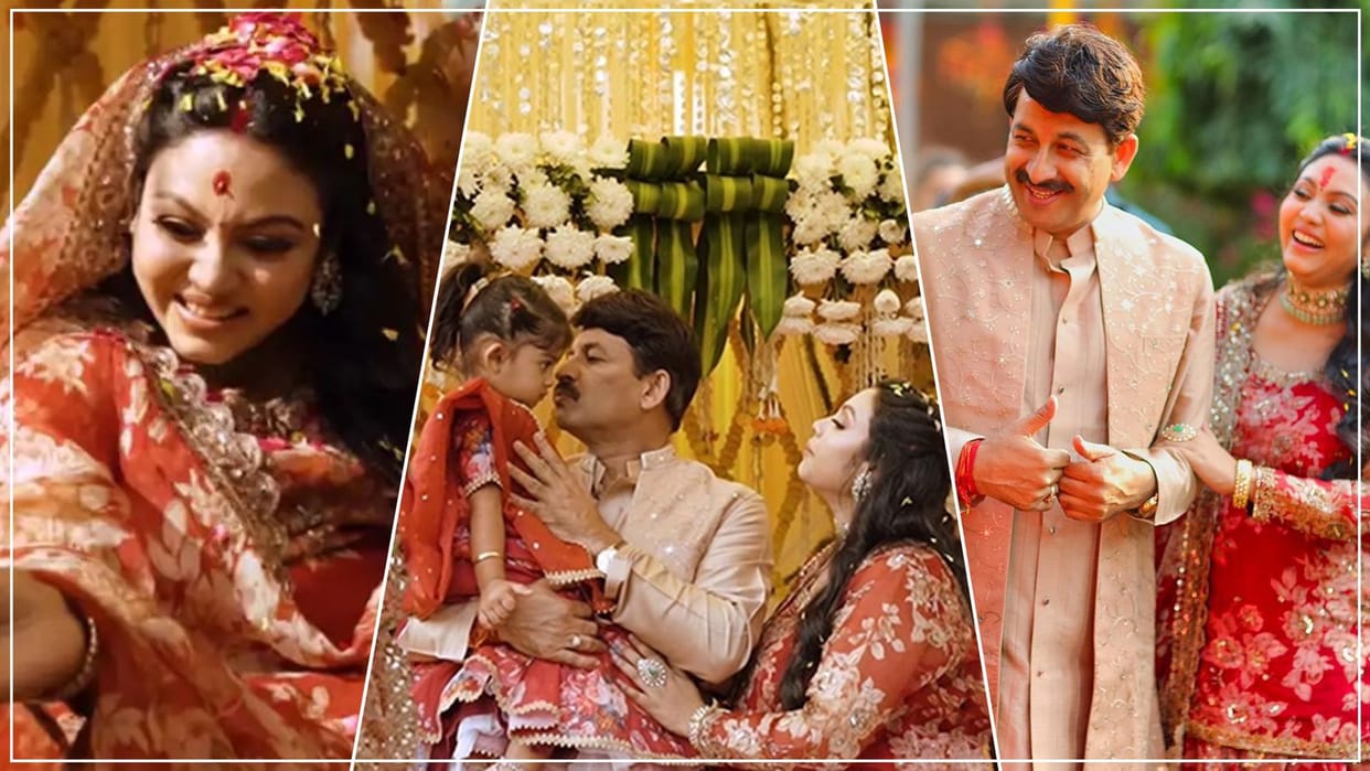 Bhojpuri actor politician monoj Tiwari shares video of wife surbhi tiwari godh bharai