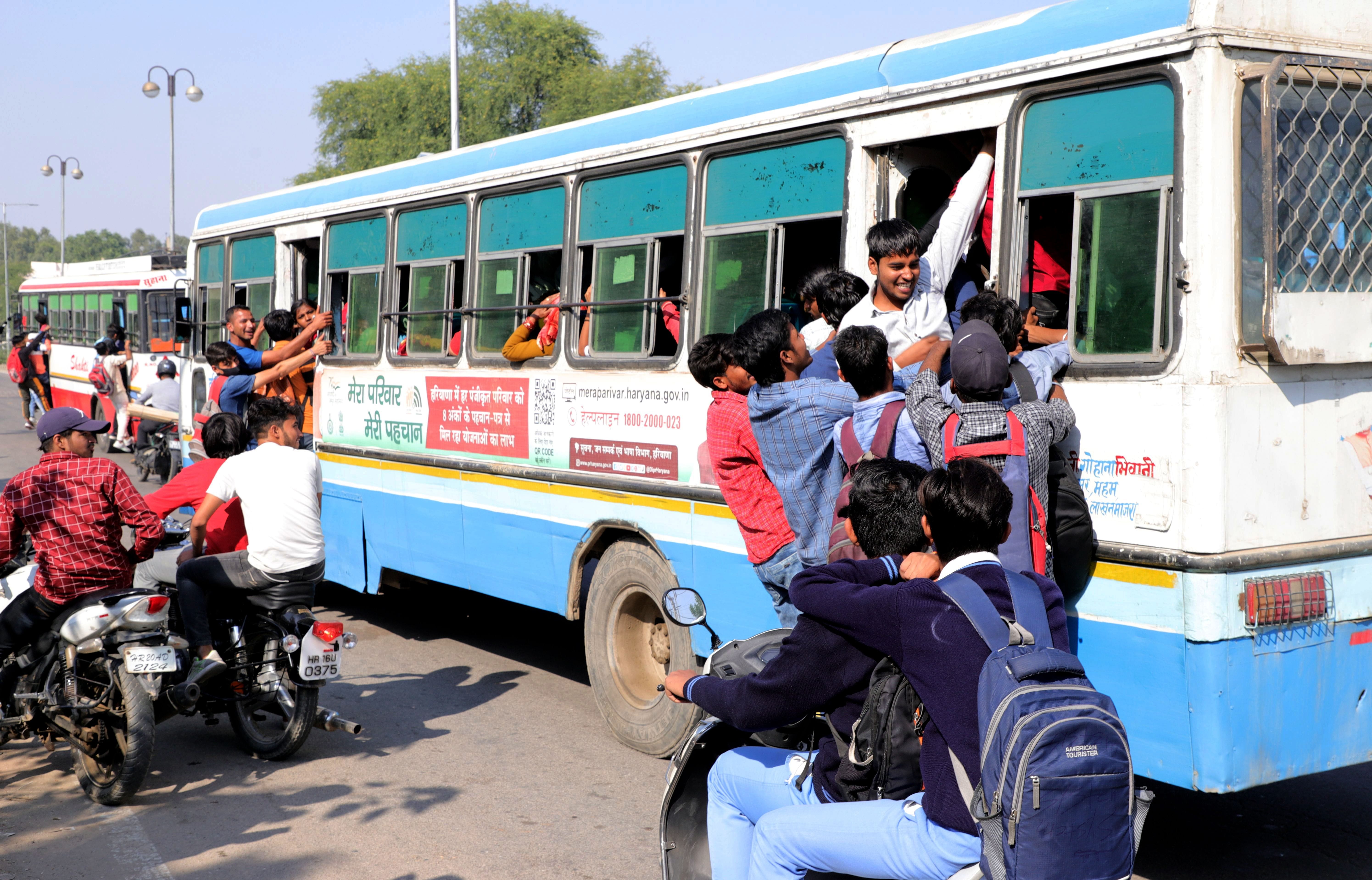 Lack of buses on rural routes, forced to travel risking their lives